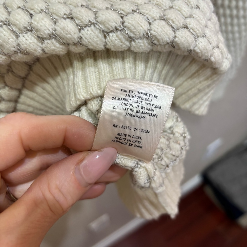 Anthropologie | Sleeping on Snow Hooded Knit Sweater Soft Cotton Angora Blend - Picture 9 of 11